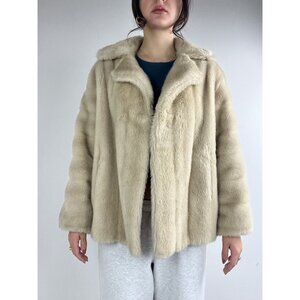 Vintage Made In England Faux Fur Tissavel Jacket